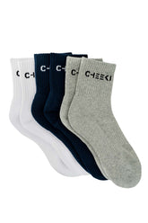 2. Wahl Socken | 3er Pack | Grau - Blau - Weiss